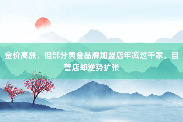 金价高涨，但部分黄金品牌加盟店年减过千家，自营店却逆势扩张